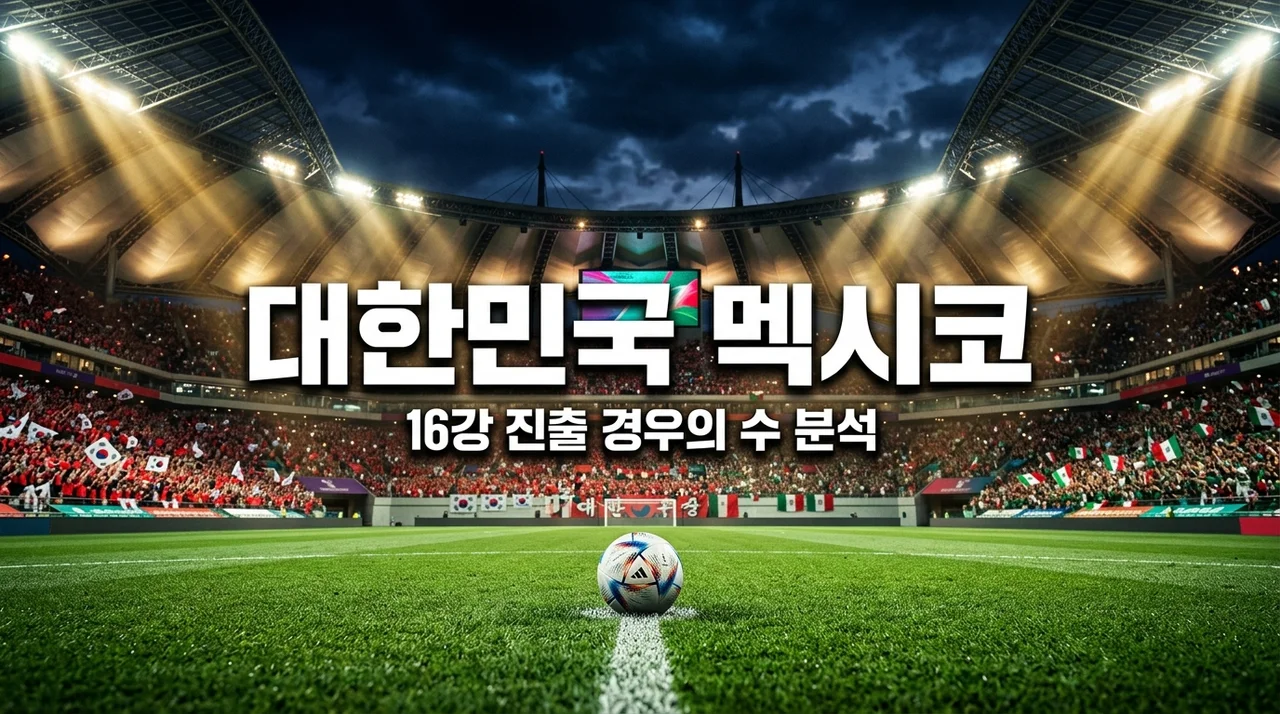 대한민국 멕시코 월드컵 경기 결과 분석 및 16강 경우의 수 총정리
