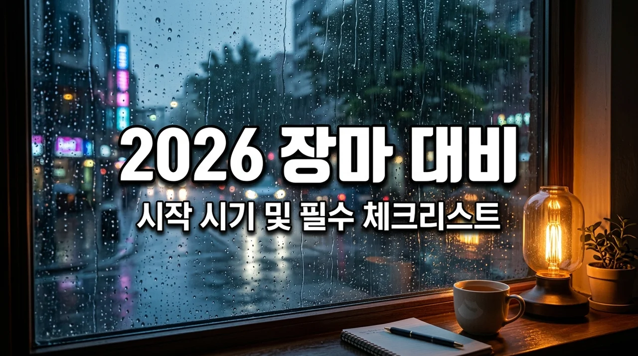 2026년 장마 시기 및 대비법 총정리! 집 관리부터 자동차 점검까지