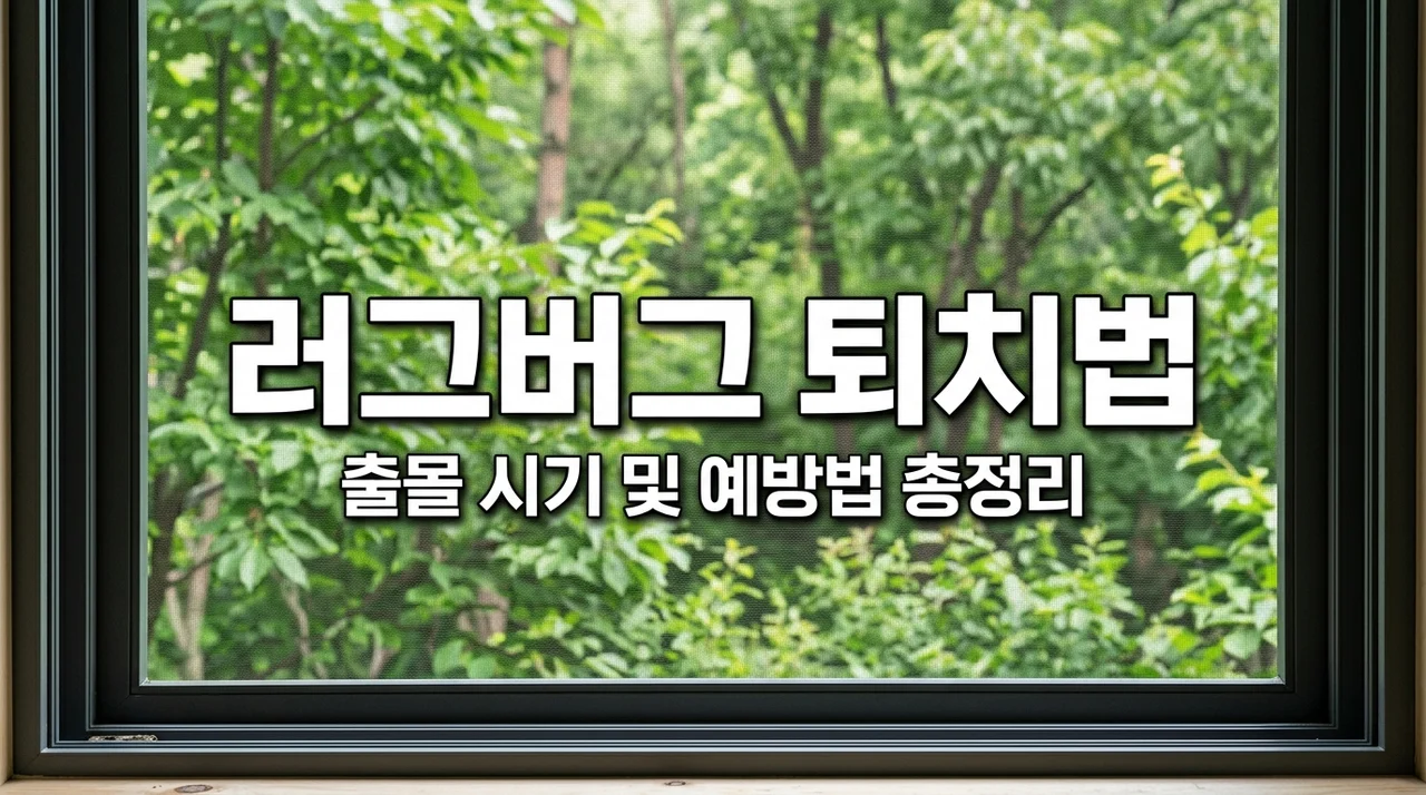 러그버그 퇴치법 및 출몰 시기 총정리! 붉은등우단털파리 완벽 예방 가이드