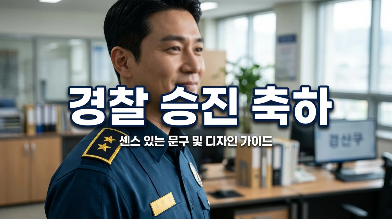 경찰 승진 현수막 추천 문구 및 디자인 제작 가이드 (경위 경감)