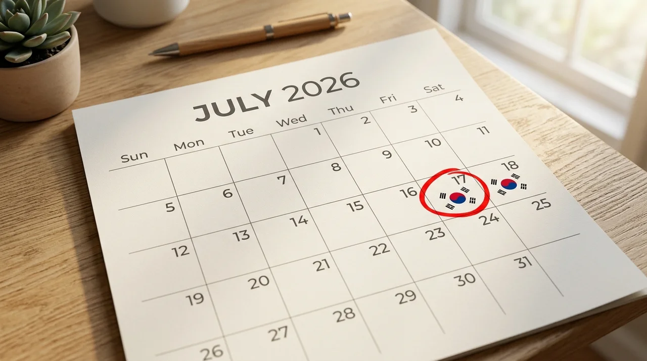 2026 제헌절 공휴일 부활! 7월 17일 금요일 연휴 일정 및 최신 정보