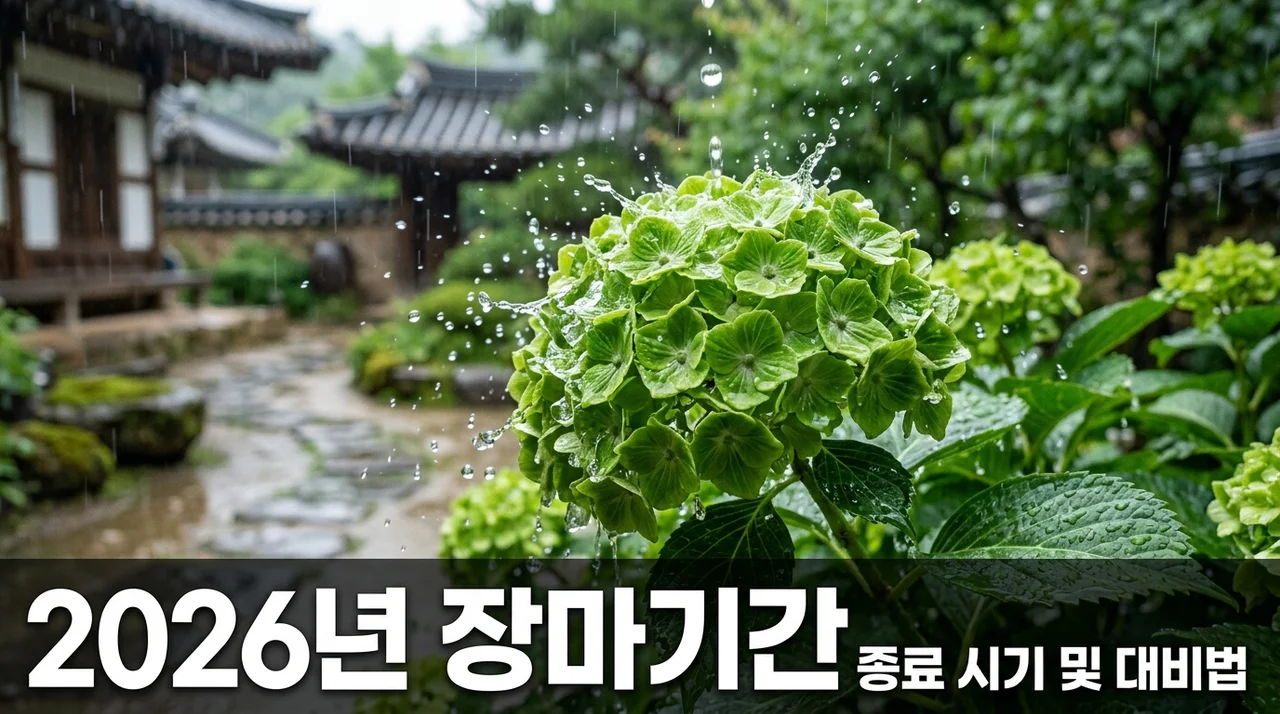 2026년 장마기간 최신 정보: 지역별 종료 시기 및 완벽 대비법