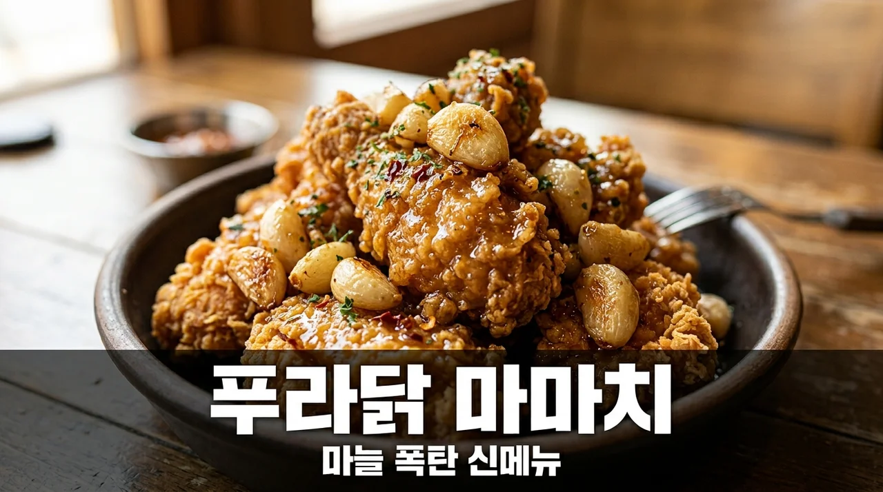 푸라닭 마마치 마늘마니치킨 가격 맛 후기 | 2026 최신 신메뉴 분석