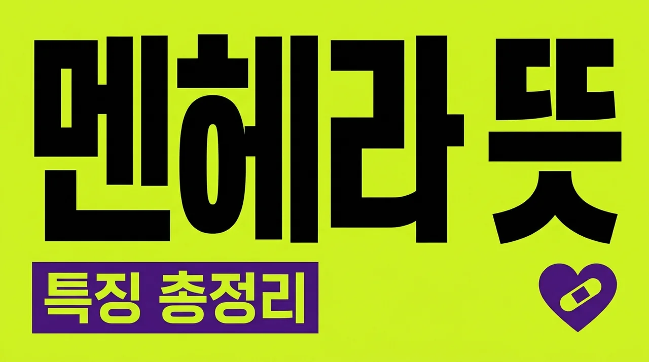 멘헤라 뜻과 특징 5가지 유래부터 지뢰계 차이점까지 총정리