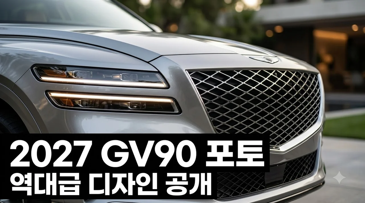 2027 GV90 포토 디자인 유출? 압도적 코치도어와 실내 인테리어 총정리