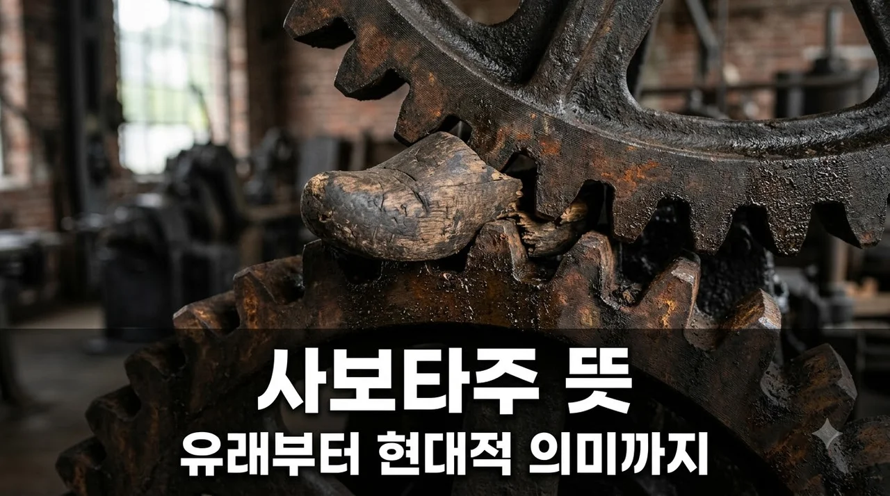 사보타주 뜻, 유래와 현대적 의미까지! 직장과 게임 속 숨은 의도 분석