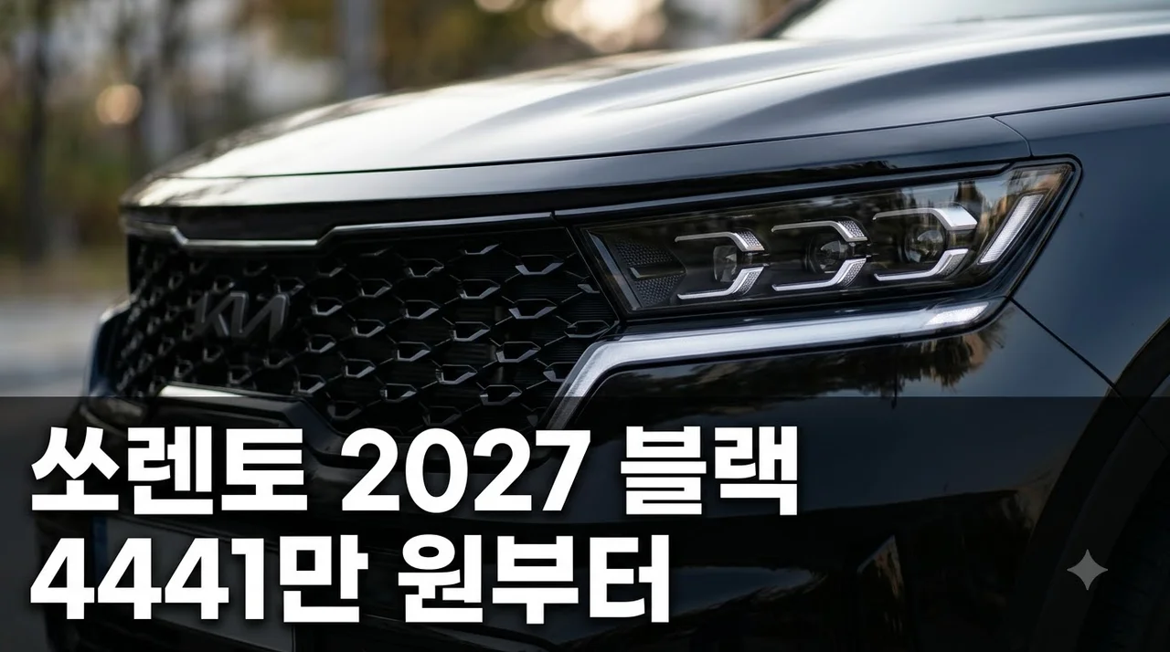 쏘렌토 2027 블랙에디션 4441만 원 출시! 가격과 특징 총정리