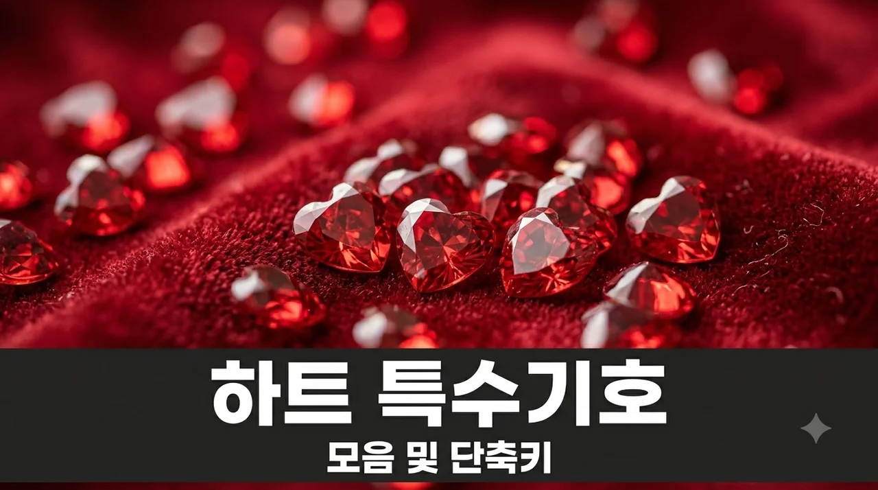 하트 특수기호 모음: 복사해서 바로 쓰는 단축키와 예쁜 디자인 7종