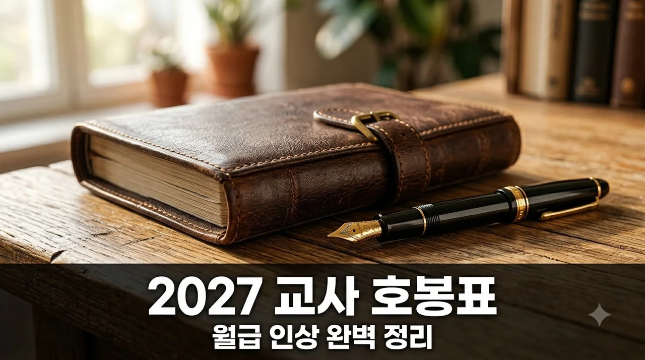 2027 교사 호봉표 인상률 및 월급 실수령액 계산 총정리
