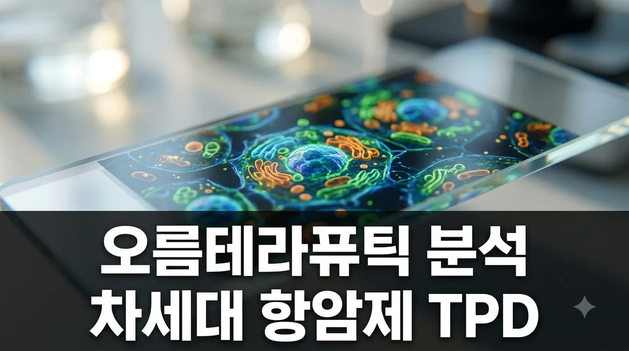 오름테라퓨틱 주가 전망 및 TPD-ADC 핵심 기술 완벽 분석