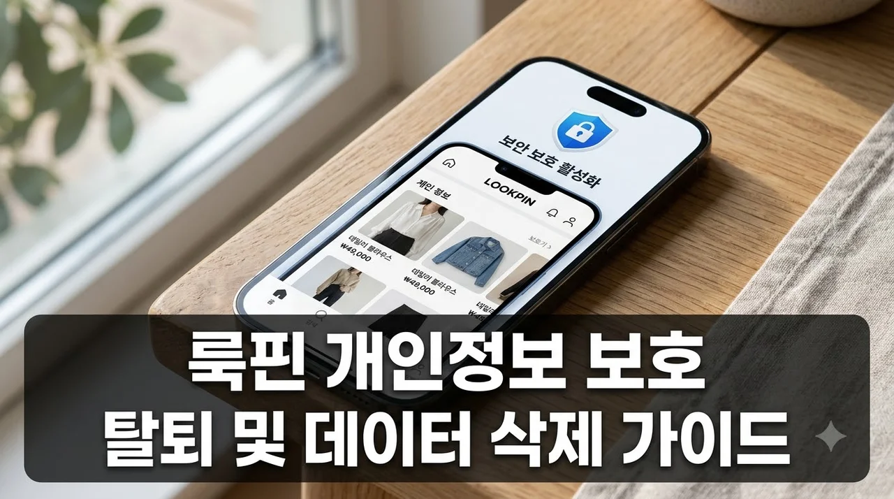 룩핀 개인정보 관리 가이드: 탈퇴 후 삭제부터 보안 설정까지 총정리