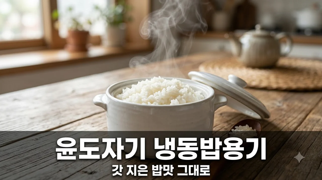 윤도자기 냉동밥용기 추천, 환경호르몬 걱정 없는 갓 지은 밥맛 유지 비결