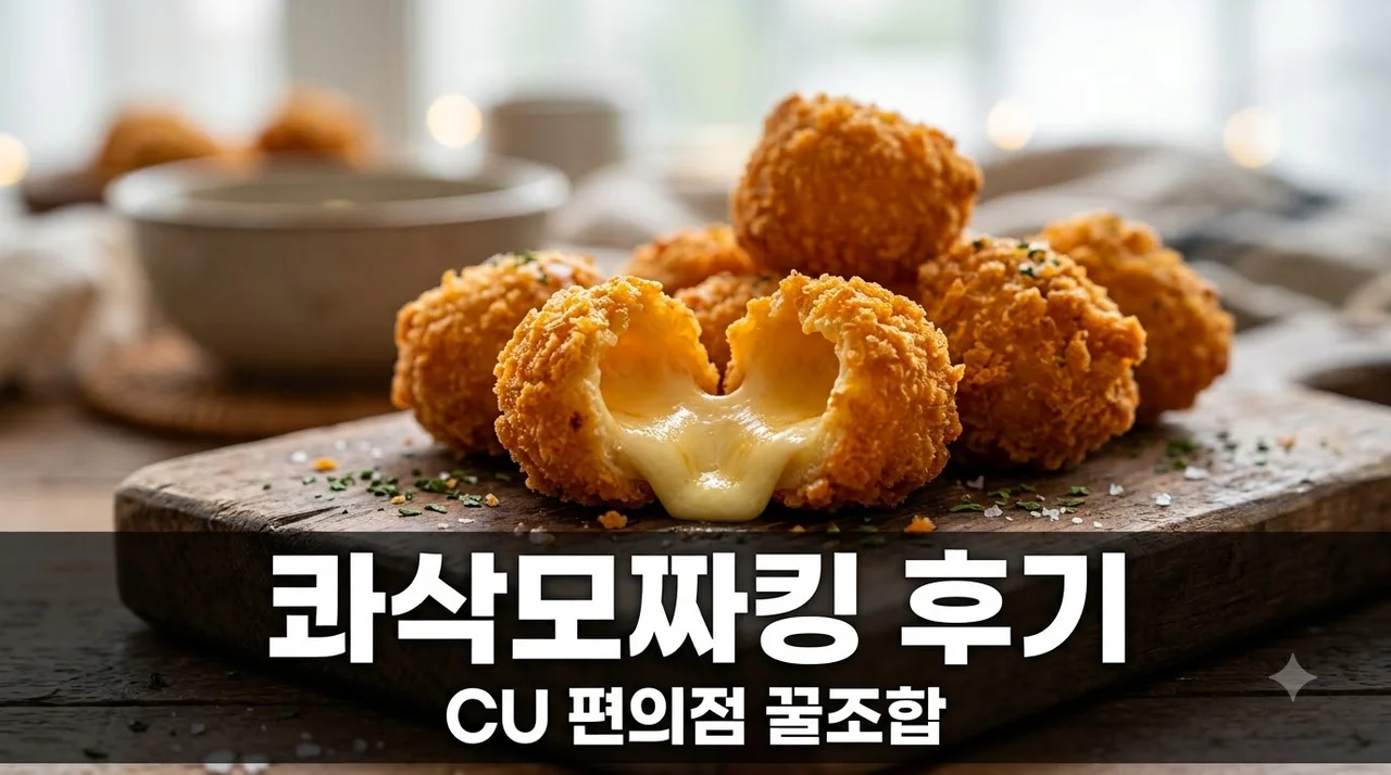 콰삭모짜킹 후기: CU 편의점 신상 치즈 스낵 가격 칼로리 맛 평가 총정리