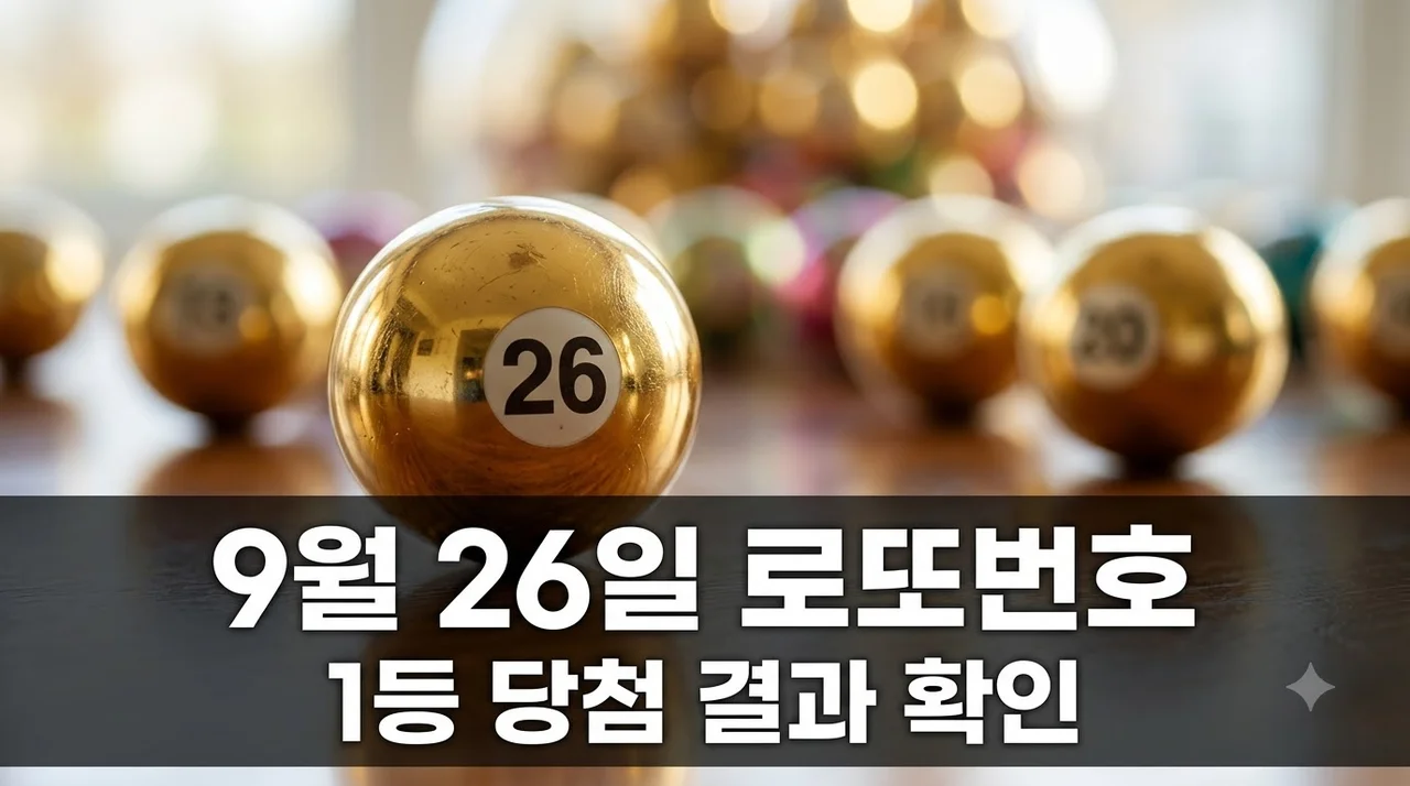 9월 26일 로또당첨번호 1등 결과와 실수령액 당첨지역 총정리