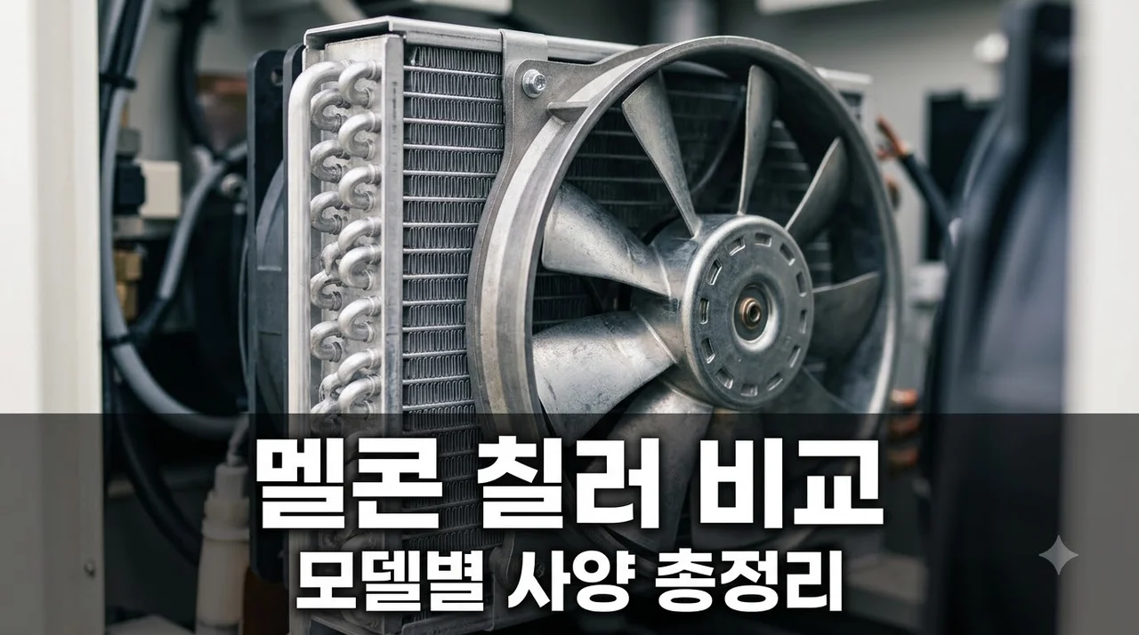 멜콘 칠러 주요 모델 3종 비교 — 냉각 성능·사양·유지보수 점검 가이드