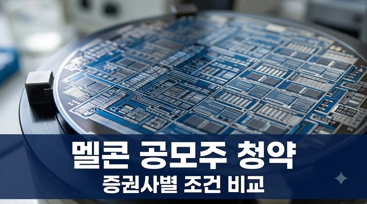 멜콘 공모주 청약 일정 및 증권사 2곳 비교 — 수수료·균등 수량 정리
