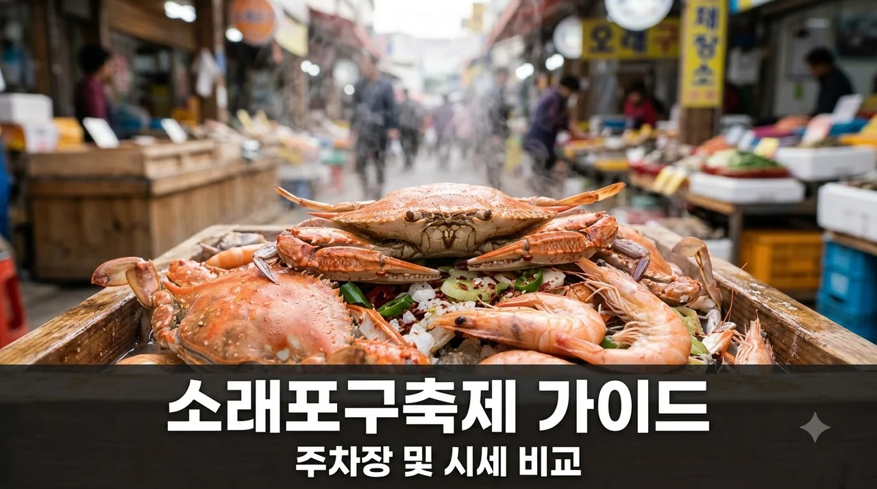 소래포구축제 2026 주차장 5곳 요금 비교 - 꽃게·대하 시세 및 무료 셔틀 위치