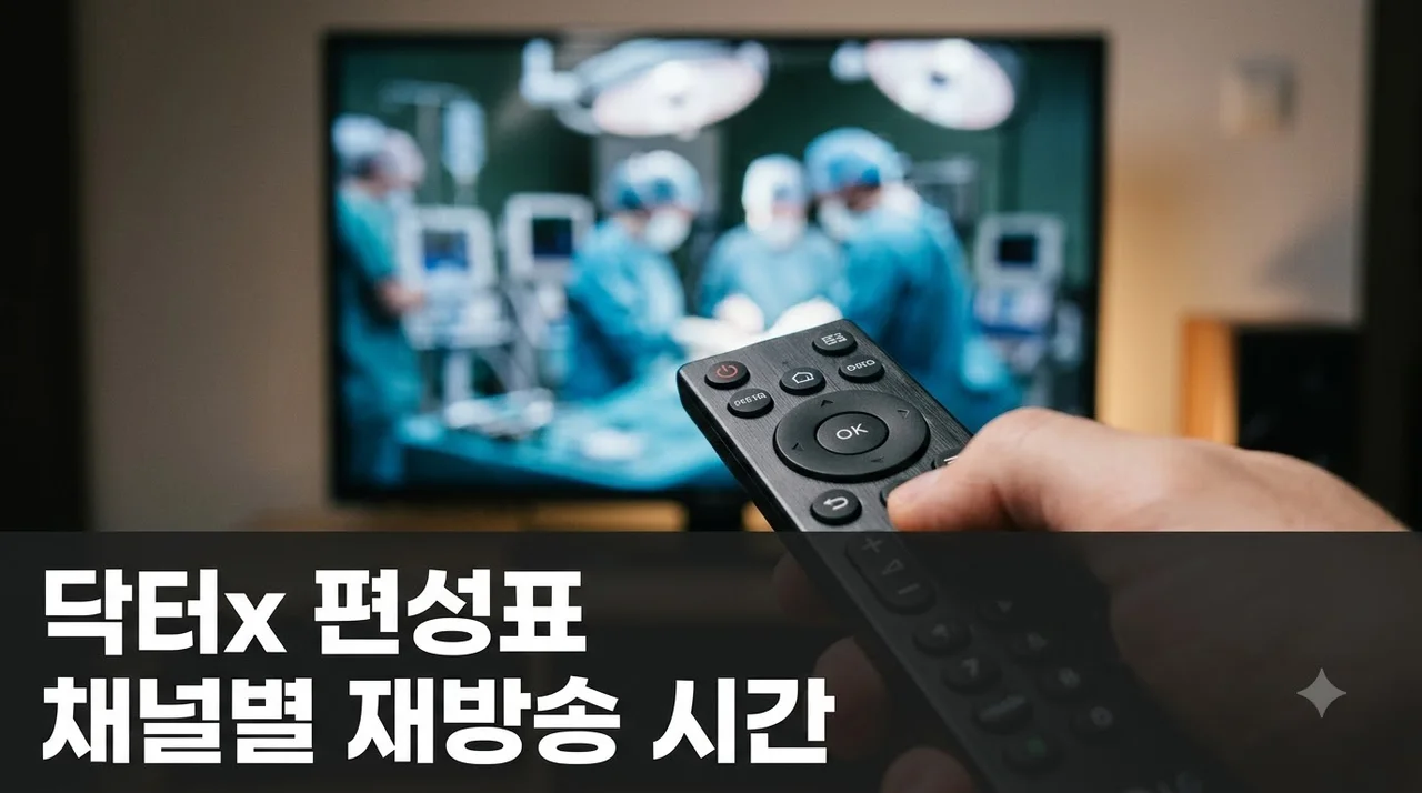 닥터x 재방송 편성표 채널별 시간대 비교 — 티빙·넷플릭스·채널W 10월 일정