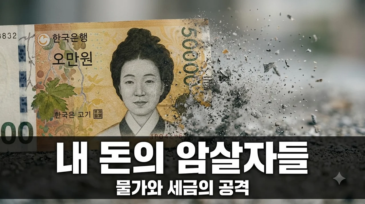 암살자들: 내 예금을 갉아먹는 3가지 실체 — 2026 물가·세금·수수료 비교