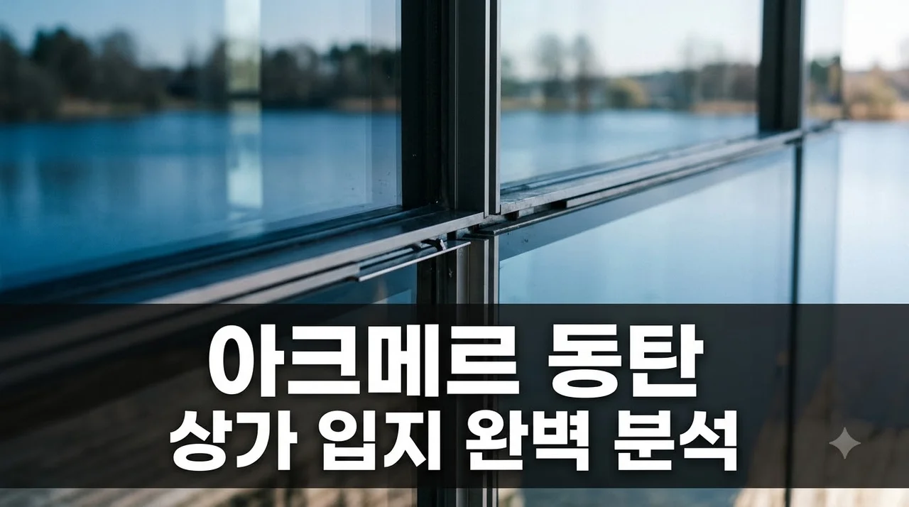 아크메르 동탄 상가 분석 — 입지·임대료·입점 현황 3가지 핵심 정리