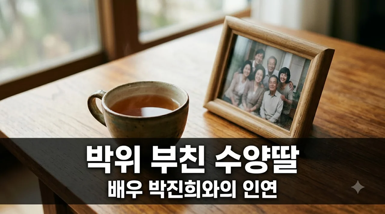 박위 부친 수양딸 배우 박진희 인연 — 20년 넘게 이어온 가족 관계 정리