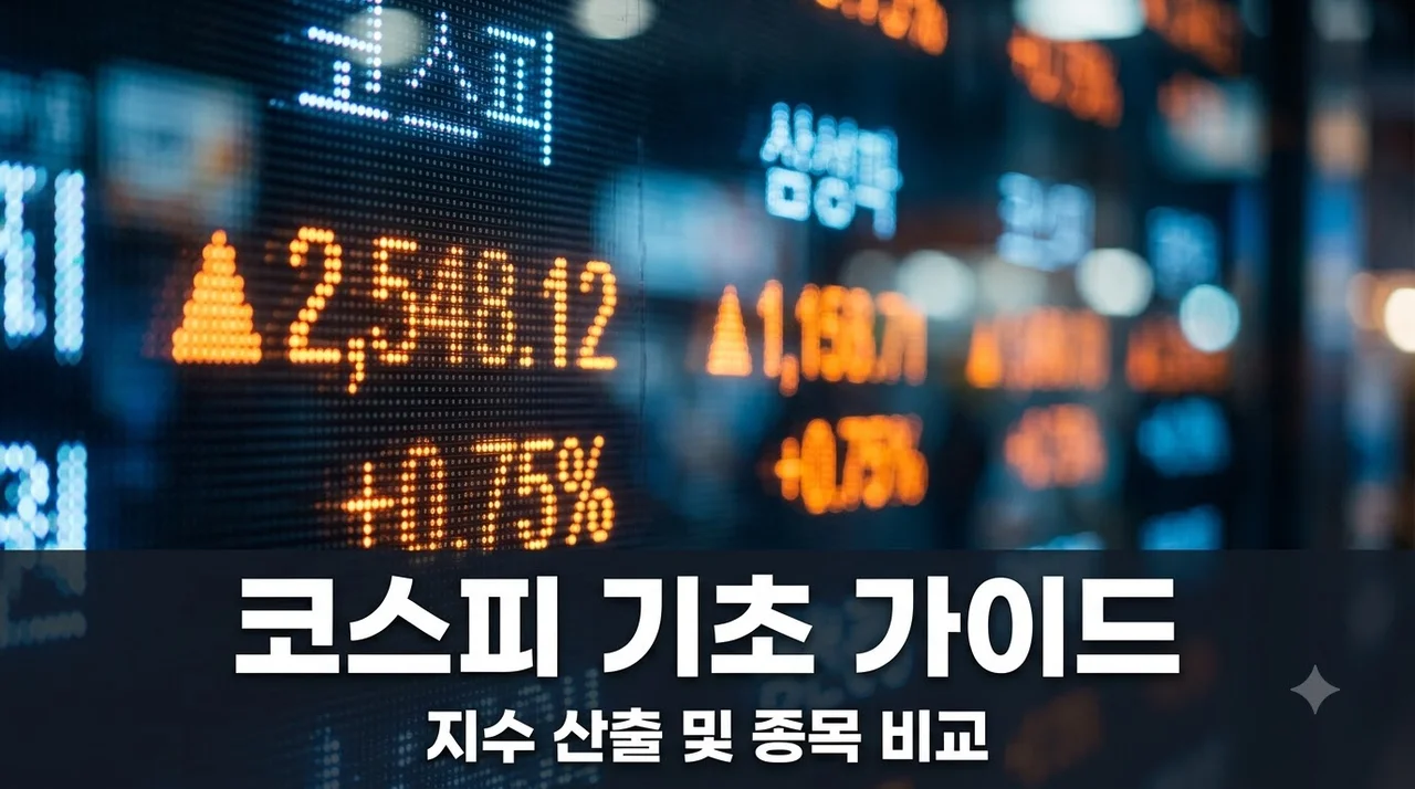 코스피(KOSPI) 지수 산출 방식과 시가총액 상위 10개 종목 비교