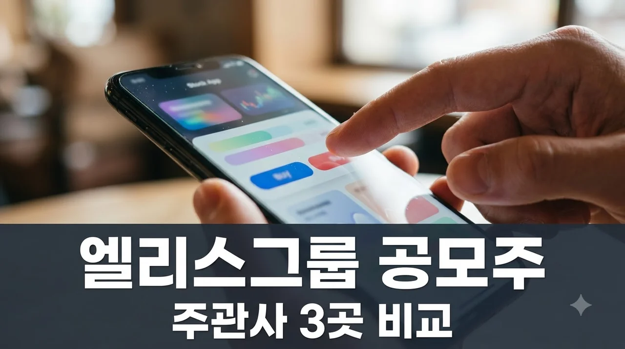 엘리스그룹 공모주 주관사 3곳 수수료 비교 및 청약 한도 계산 (2026-10-21)